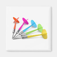 Colourful plastic darts