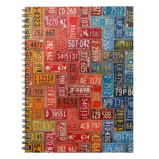 Colourful Plates from All 50 States Notebook (Front)