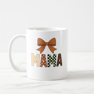 Colourful Playful MAMA Text with Girly Bow Coffee Mug