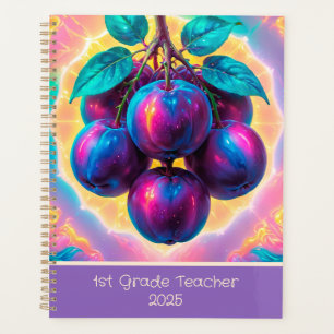 Colourful plum custom for 1st grade 2026 planner