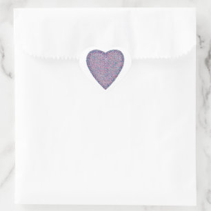 Colourful Pointillism Heart Stickers