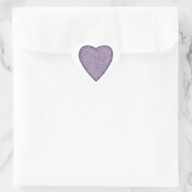 Colourful Pointillism Heart Stickers (Bag)