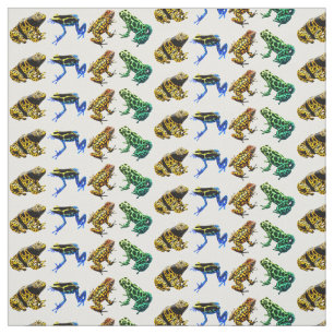 Colourful Poison Dart Arrow Frogs Fabric