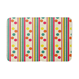 colourful pokadot circles bathroom bathmat