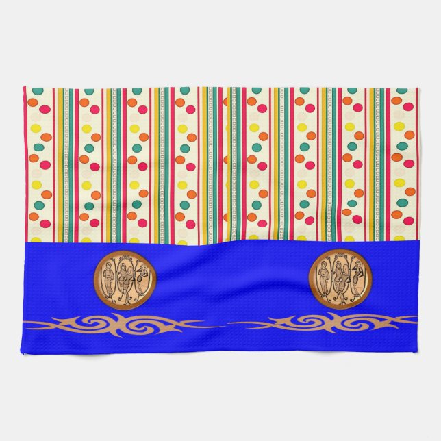 colourful pokadot throw decorative kitchen towel (Horizontal)