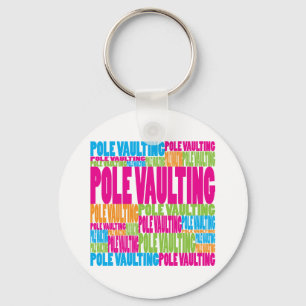 Colourful Pole Vaulting Key Ring