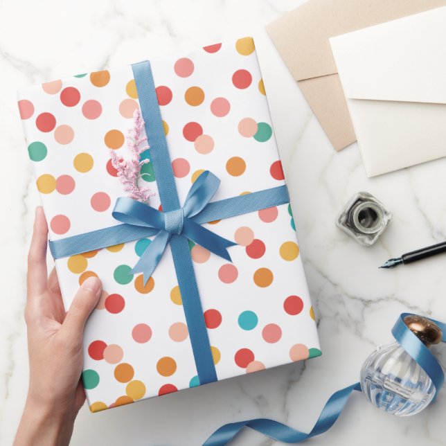 Colourful Polk a Dots Modern Wrapping Paper (Gifting)