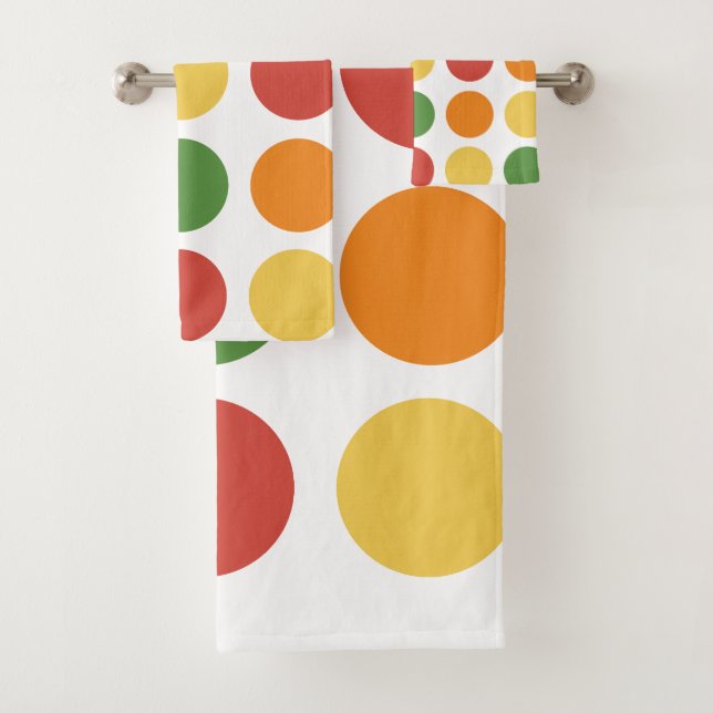Colourful Polka Dot  Bath Towel Set (Insitu)