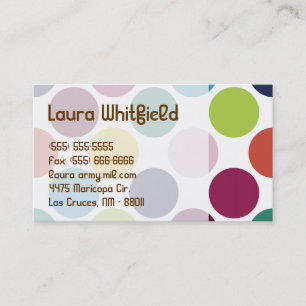 Colourful Polka Dot Bubble Round Dot Business Card