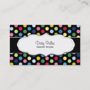 Colourful polka dot business cards