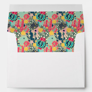 Colourful Polka Dot Cactus Pattern Envelope