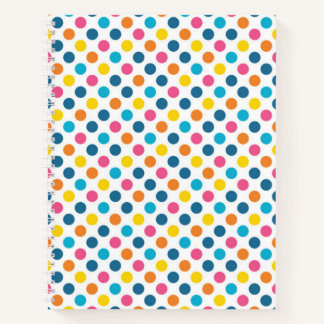 Colourful Polka Dot Confetti Graphic Art Notebook