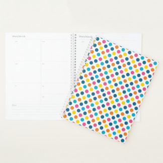 Colourful Polka Dot Confetti Graphic Art Planner
