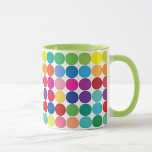 Colourful Polka Dot Cup Customise Mug