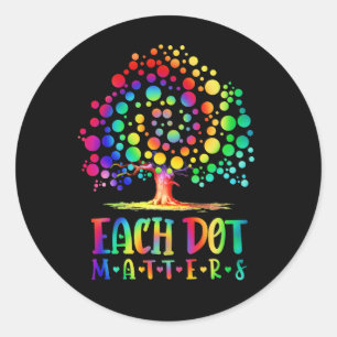 Colourful Polka Dot Day Unity Tree Each Dot Matter Classic Round Sticker