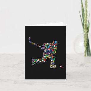 Colourful Polka Dot Hockey International Dot Day  Card