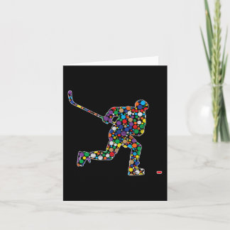 Colourful Polka Dot Hockey International Dot Day  Card