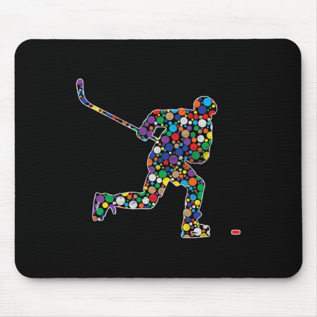 Colourful Polka Dot Hockey International Dot Day  Mouse Mat (Front)