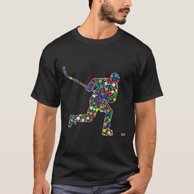 Colourful Polka Dot Hockey International Dot Day  T-Shirt (Front)