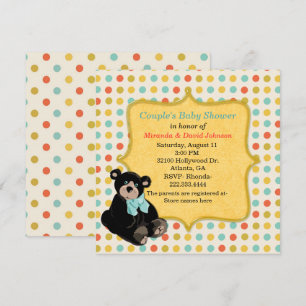 Colourful Polka Dot Neutral Baby Shower Invitation