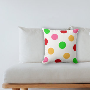 Colourful Polka Dot Pattern Cushion