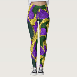 Colourful polka dot pattern leggings