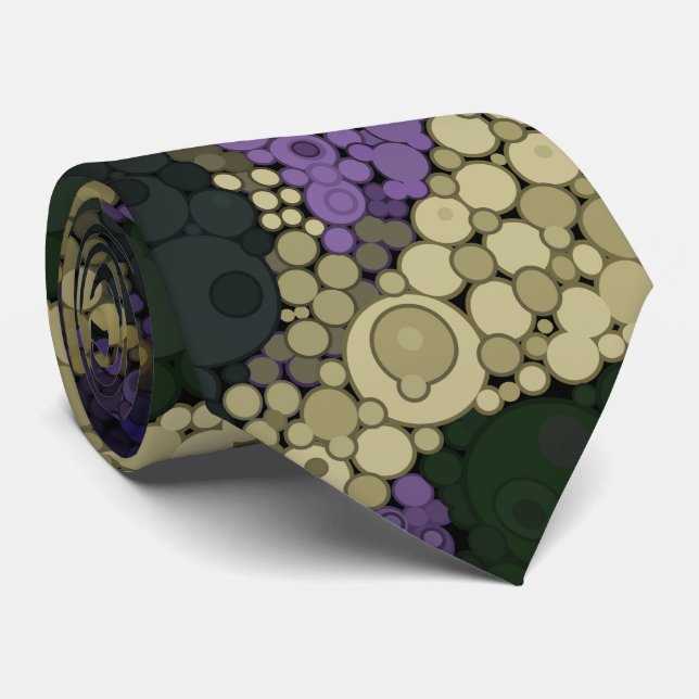 Colourful polka dot pattern tie (Rolled)