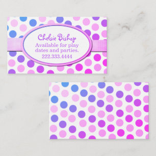 Colourful Polka Dot Play date card