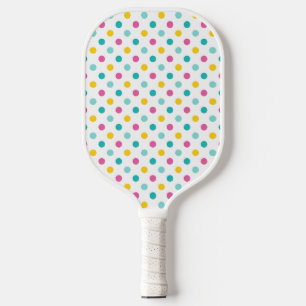 Colourful Polka Dot Seamless Pattern Pickleball Paddle