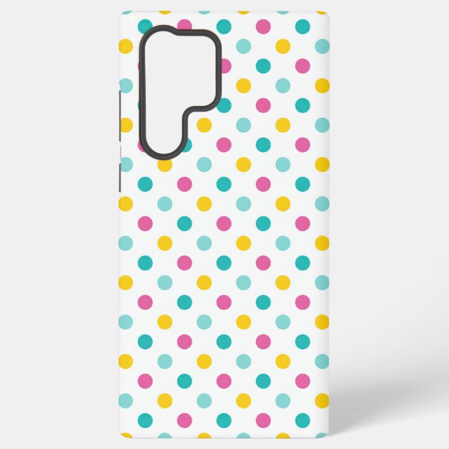 Colourful Polka Dot Seamless Pattern Samsung Galaxy S22 Ultra Case (Back)