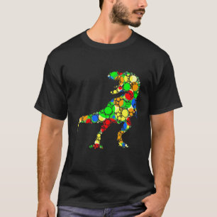 Colourful Polka Dot T Rex Dinosaur International D T-Shirt