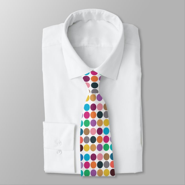Colourful Polka Dot  Tie (Tied)