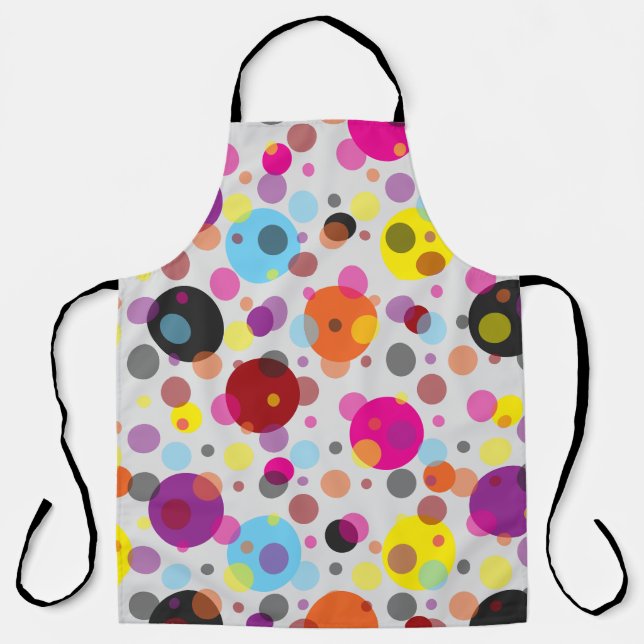 Colourful Polka Dots Apron (Front)