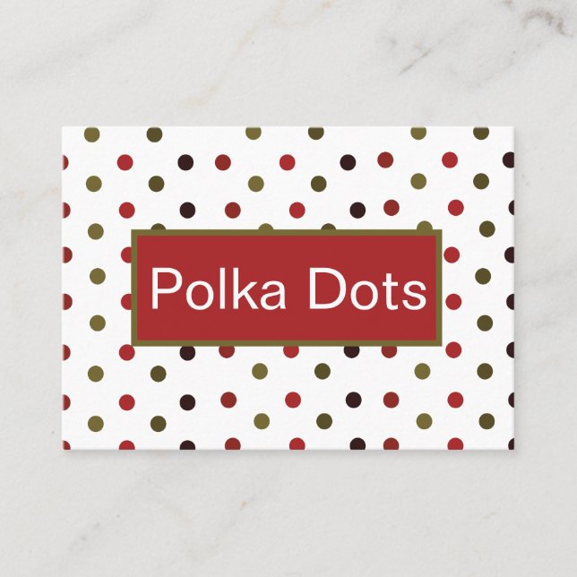 Colourful Polka Dots  Business Card (Front)