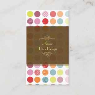 Colourful Polka dots Business Card
