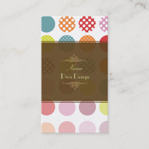 Colourful Polka dots BusinessCard Business Card