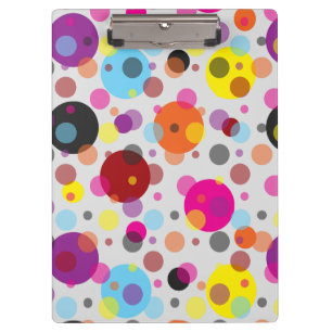 Colourful Polka Dots Clipboard