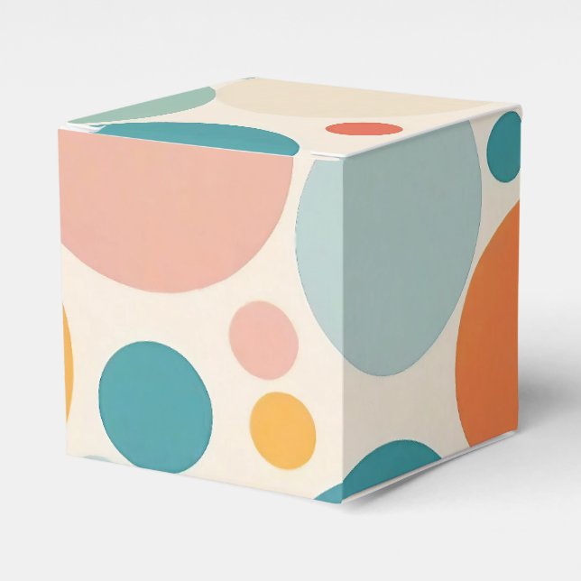 Colourful Polka Dots Favour Box (Front Side)