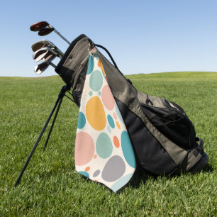 Colourful Polka Dots Golf Towel