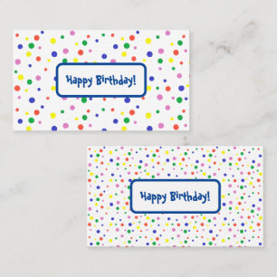 Colourful Polka Dots, Happy Birthday Tags