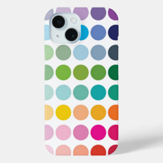 Colourful Polka Dots iPhone 15 Case