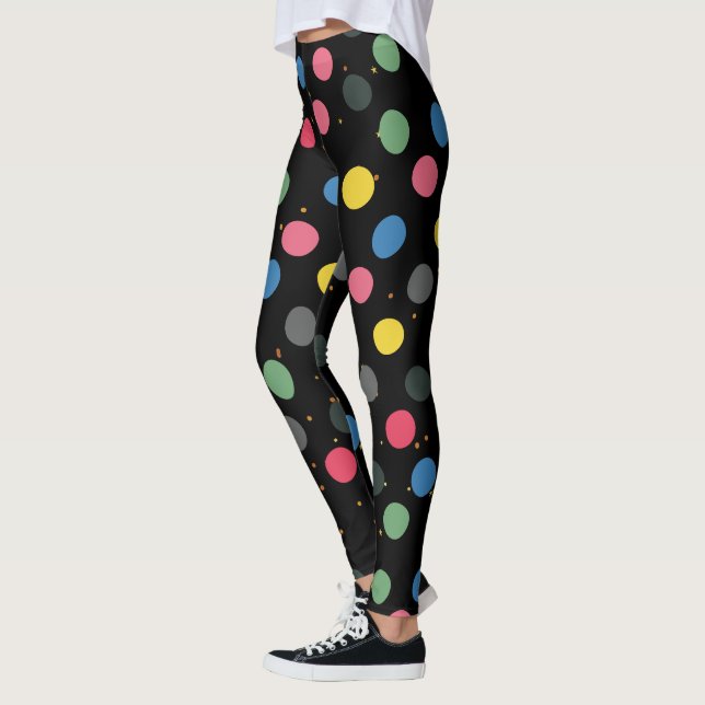Colourful Polka Dots Leggings (Left)