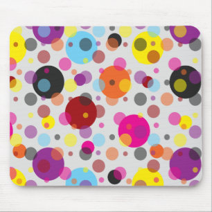 Colourful Polka Dots Mouse Mat