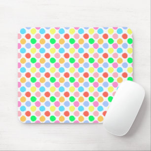 Colourful Polka Dots Mouse Mat