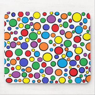 Colourful Polka Dots Mousepad