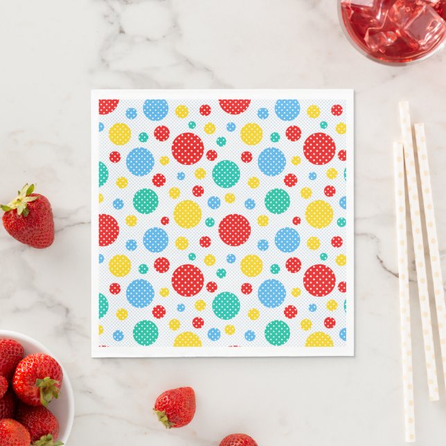 Colourful Polka Dots Napkin (Insitu)