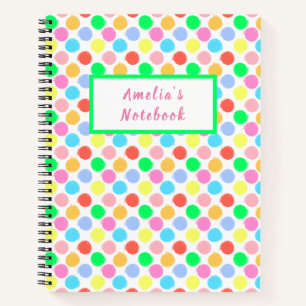 Colourful Polka Dots Notebook