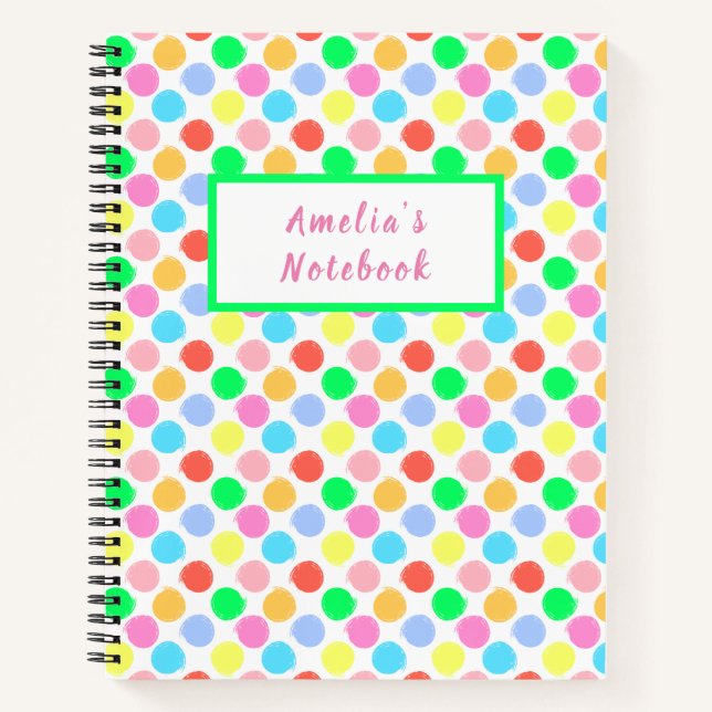 Colourful Polka Dots Notebook (Front)