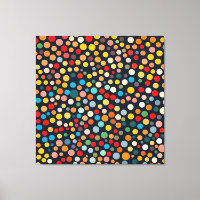 Colourful Polka Dots on Dark Background