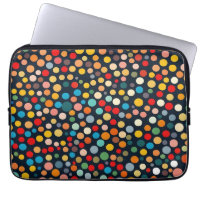 Colourful Polka Dots on Dark Background